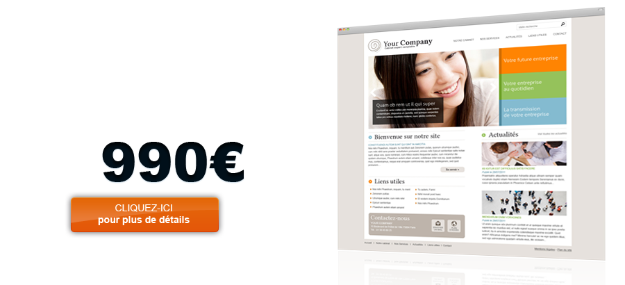 Votre site internet professionnel à partir de 990 € HT